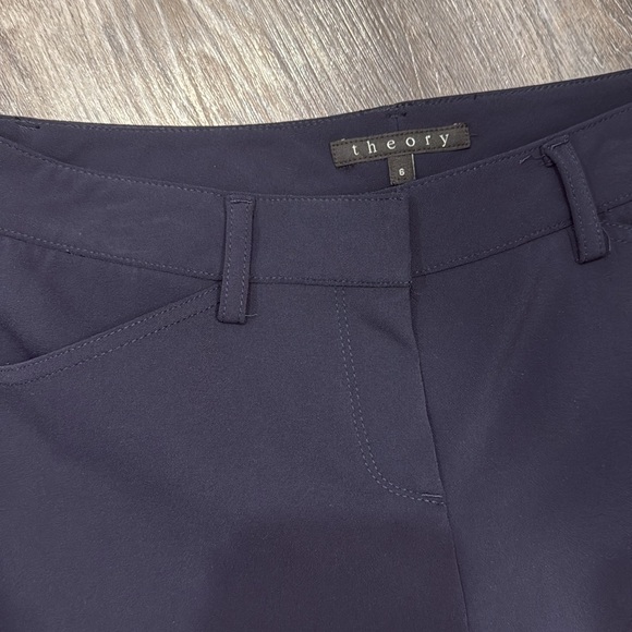 Theory women's deep navy straight pants size 6 - Picture 3 of 4